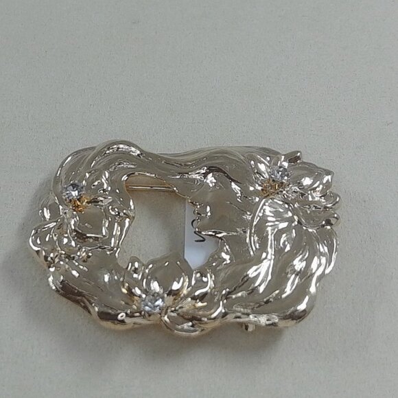 Vintage Kirk’s Folly Signed Gold-Tone “Lady of the Lake” Brooch - Picture 3 of 5